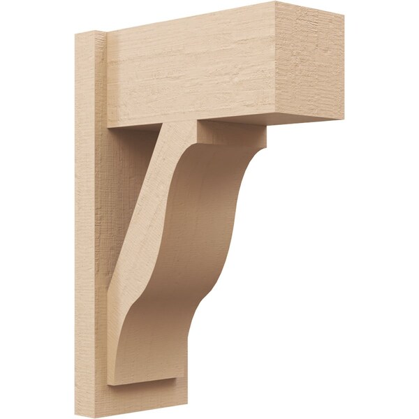 Ekena Millwork 8-in W x 16-in D x 24-in H Funston Block Rough Cedar Woodgrain TimberThane Outlooker, Primed Tan OUTUR080X16X24FST44RCPR - main